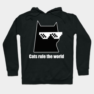 cats rule the world- cool cat Hoodie